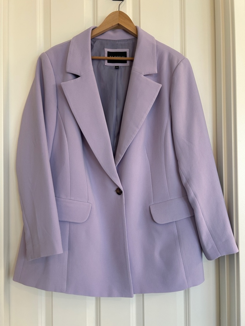 Eloquii Lavender Pastel Tailored Single Breasted Blazer Jacket Size 14 - Picture 3 of 10